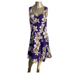 Vintage Pacific Legend Hawaiian Dress Medium Women Tropical USA 100% Cotton